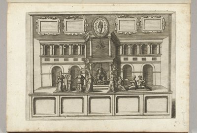 Toneel met deugden en ondeugden, 1594 door Anonymous