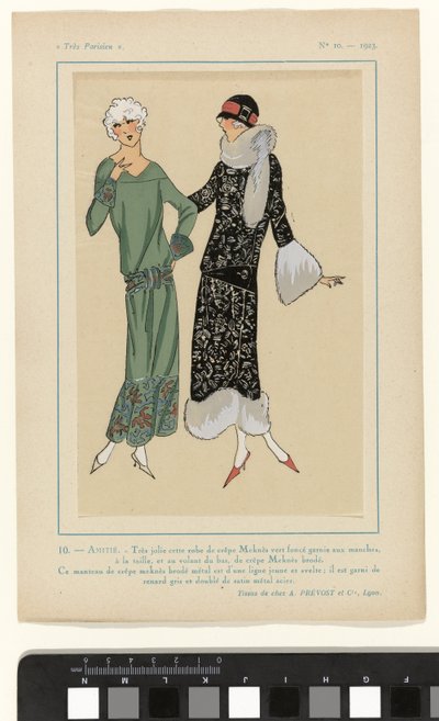 Très Parisien, 1923, No 10: 10. - AMITIÉ. - Très jolie cette robe... door Anonymous