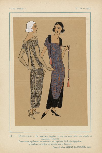 Très Parisien, 1923, No 10: 14.- DISCUSSIE. - In bedrukt Marokkaans... door Anonymous