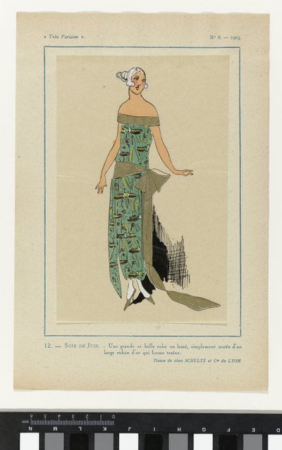 Très Parisien, 1923, No 6: 12.- SOIR DE JUIN. - Une grande et belle robe door Anonymous