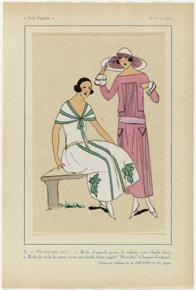 Très Parisien, 1923, No 6: 5.- NE BOUDEZ PAS ! - 1. Robe d