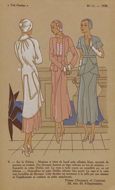Très Parisien, 1930, No. 11: 9. - Sur la Riviera... door Anonymous