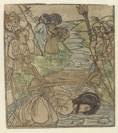 Val van Christus in de beek van Cebron door Anonymous