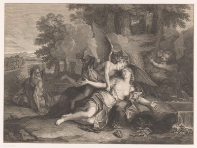 Venus door Amor getroost door Anonymous