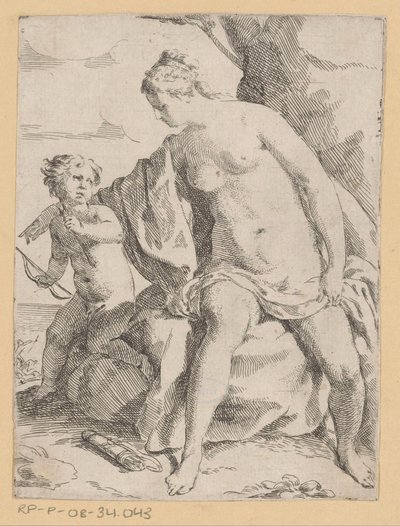 Venus en Cupido door Anonymous