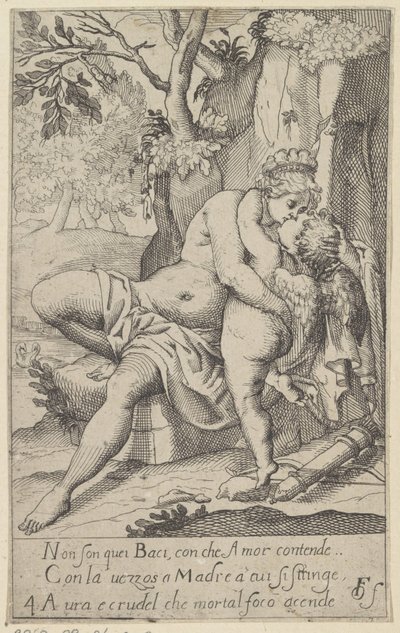Venus kust Amor door Anonymous