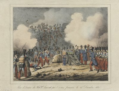 Verovering van de lunet van Saint-Laurent, 1832 door Anonymous