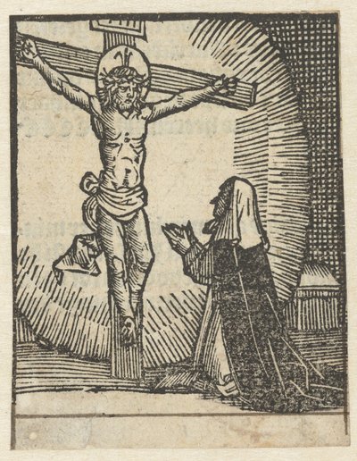 Verschijning van Christus voor non door Anonymous