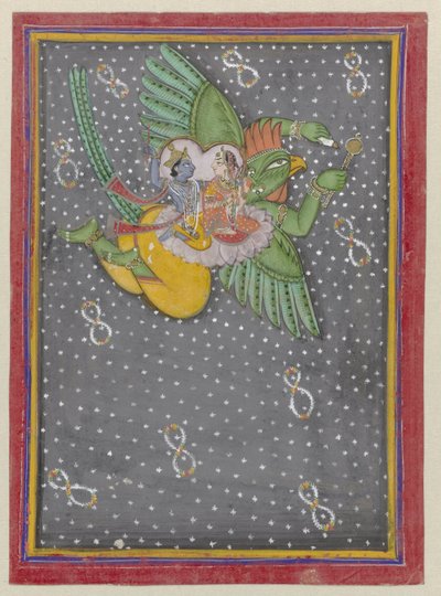 Vishnu en Lakshmi op de vogel Garuda door Anonymous