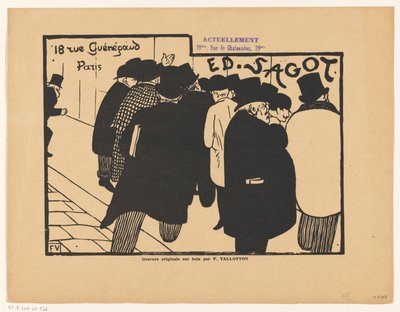 Visitekaartje van prenthandelaar Edmond Sagot te Parijs door Anonymous