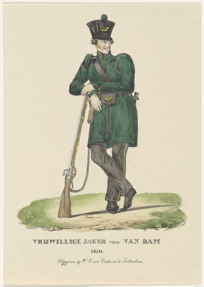 Vrijwillige Jager van Van Dam, 1830 door Anonymous