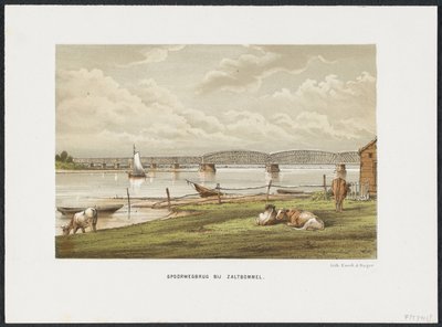 Waalbrug bij Zaltbommel, 1869 door Anonymous