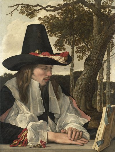 Een Man die Leest, ca. 1660 door Anonymous Anonymous