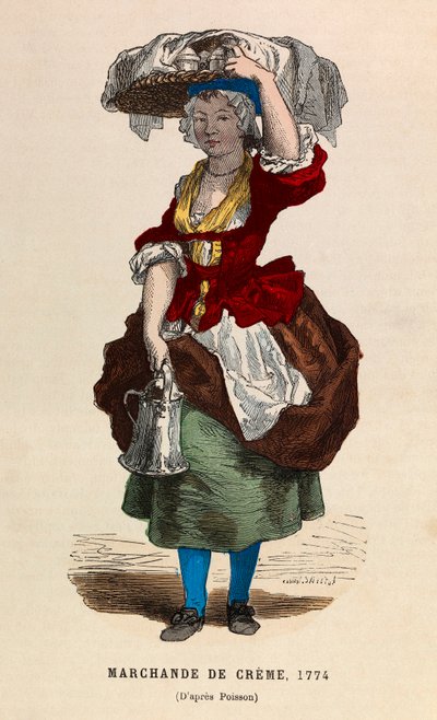 Een crèmehandelaar in 1774 - privécollectie door Anonymous Anonymous