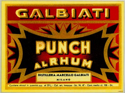 Advertentie voor rum punch Marcello Galbiati door Anonymous Anonymous
