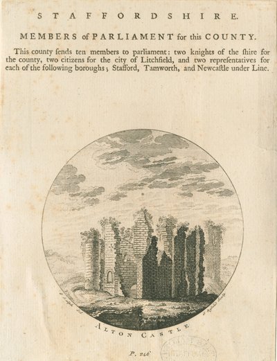 Alton Castle: gravure, nd [?laat 18e eeuw] door Anonymous Anonymous