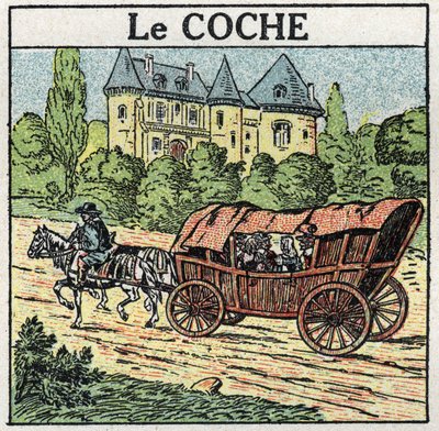 Dierlijke tractie: de teek. Anonieme illustratie uit 1925. Privécollectie. door Anonymous Anonymous