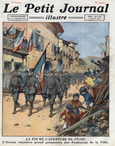 Als gevolg van het Rapallo-verdrag werd Fiume (Rijeka) een vrije staat, het Italiaanse leger, dat zojuist Gabriele d