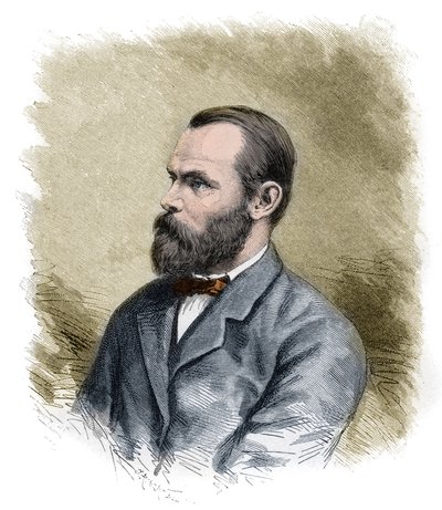 Carl Christian Koldewey (1837-1908) Duitse Arctische ontdekkingsreiziger, leider van beide Duitse Noordpool Expedities - Carl Christian Koldewey Duitse poolonderzoeker - gravure eind 19e eeuw door Anonymous Anonymous