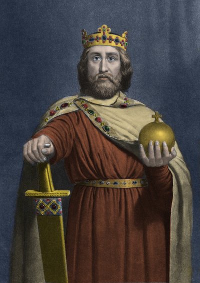 Karel de Grote (Carolus Magnus, 742-814), koning van de Franken - Karel de Grote (Carolus Magnus, Charles the Great) (747-814) koning van de Franken en christelijke keizer van het Westen door Anonymous Anonymous