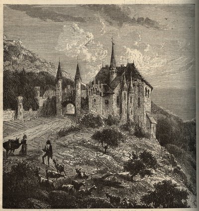 Kasteel van Montet - Vandoeuvre-les-Nancy - Lotharingen - gravure in 
