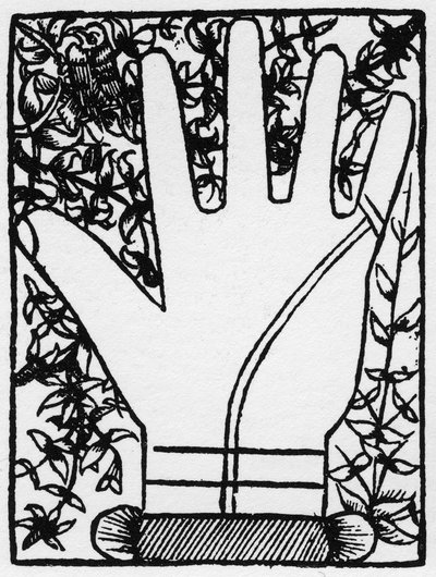 Chiromancia - Dubbele Mercurienne Lijn - Gravure 1545 in "De Kunst van Chyromance" (Kunst van Chiromance) door Andre Corvo - Privécollectie. door Anonymous Anonymous
