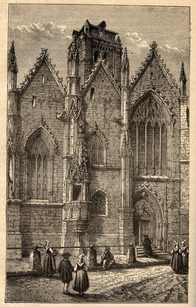 Kerk van Notre-Dame (Notre Dame) van Glas - Glas (Ille-et-Vilaine) - gravure in 