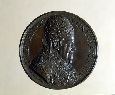 Clement X. Bronzen medaille, Milaan. door Anonymous Anonymous