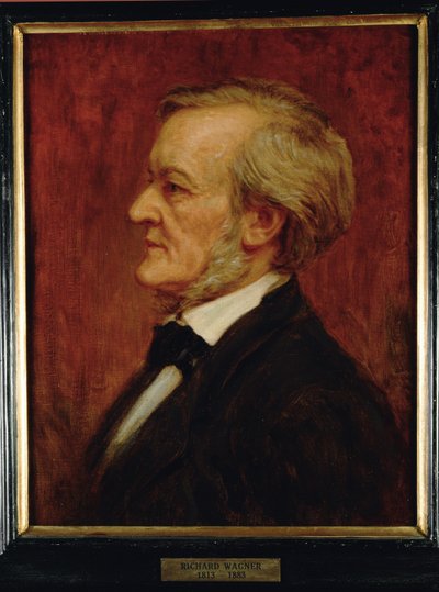 Componist Richard Wagner ... (schilderij op doek) door Anonymous Anonymous