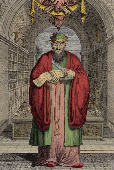 Confucius (551-479 v.Chr.) gravure - Confucius (of Kong Fu Zi of KongZi) (551-479 v.Chr.) door Anonymous Anonymous