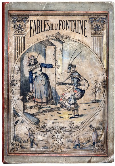 Omslag. Anonieme illustratie voor Les Fables van Jean de LA FONTAINE (Lafontaine) (1621-1695). Beeldvorming van Pont-a-Mousson, circa 1880. Privécollectie. door Anonymous Anonymous
