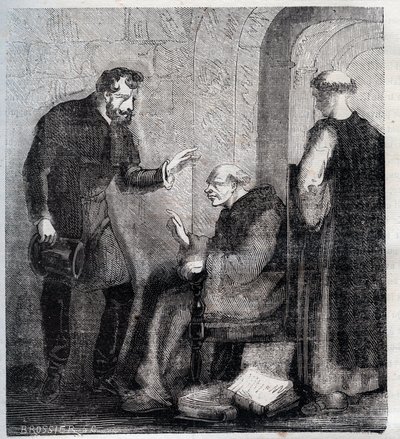 Diogo Inacio de Pina Manique (1733-1805) Portugese magistraat valt de Portugese vrijmetselarij aan (gravure uit 1879 in 