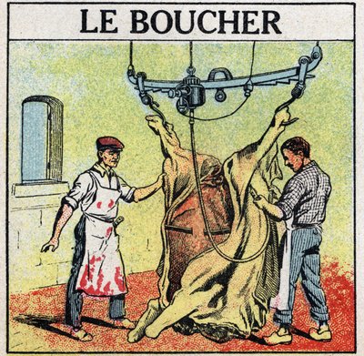 Elektrische gereedschappen: de slager. Anonieme illustratie uit 1925. Privécollectie. door Anonymous Anonymous