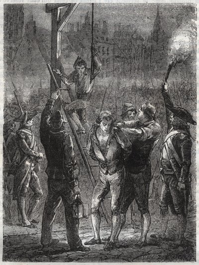 Executie van Thomas de Mahy (1744-1790), Markies de Favras - Parijs, op 19 februari door Anonymous Anonymous