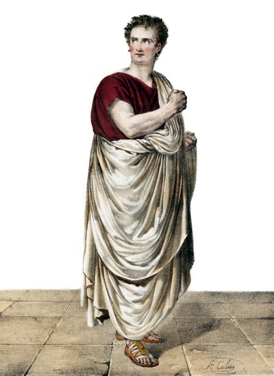 Felicity-Auguste Saillot genaamd Desmousseaux Franse acteur (1785 -1854) in de rol van Roscius in 