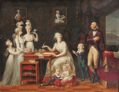Koning Ferdinand IV van Napels en Sicilië met zijn familie door Anonymous Anonymous