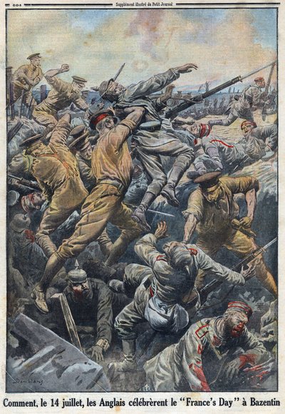 Eerste Wereldoorlog 1914-1918. Slag bij Crete Bazentin op 13 en 14 juli 1916 waar de Engelsen het Duitse leger bevochten. In 