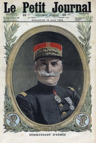 Eerste Wereldoorlog 1914-1918. Portret van de Franse generaal Pierre Dubois (1852-1924). In 