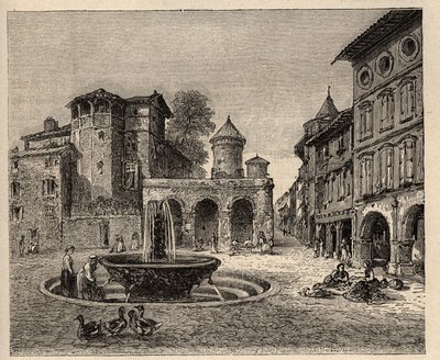 Gaillac - Tarn - Occitanië - gravure in 