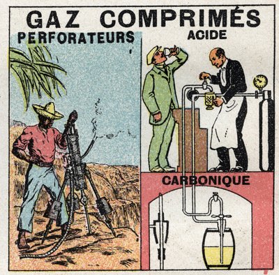 Gasdruk: gaspannen gebruikt voor persluchtboren en bij de bierproductie. door Anonymous Anonymous