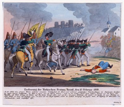 Russisch-Turkse oorlog van 1828-1829 - De val van het Turnu-fort (Drobeta Turnu Severin, Roemenië) op 11 februari door Anonymous Anonymous