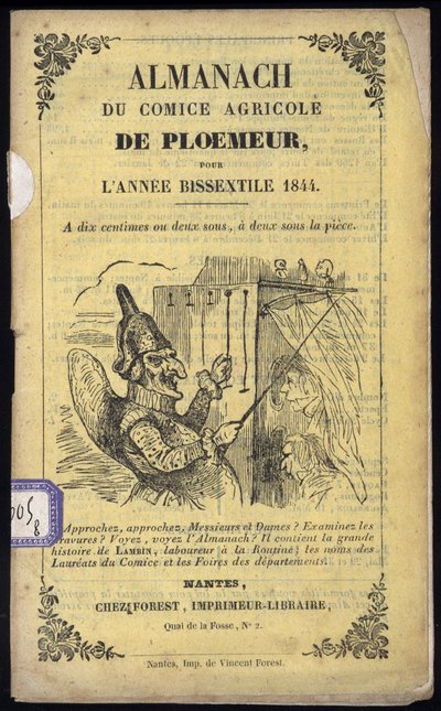 Guignol - Omslag van de Almanak van de Comice Agricole de Ploemeur door Anonymous Anonymous