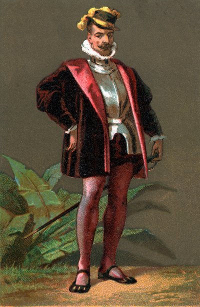 Hernando Cortes (1485-1547) Spaanse veroveraar van Mexico. Chromolithografie Privécollectie door Anonymous Anonymous