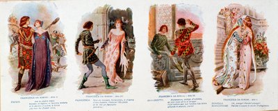Illustraties voor Francesca da Rimini, opera van Zandonai door Anonymous Anonymous