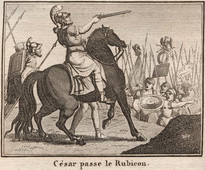 Julius Caesar (100-44 v.Chr.) Steekt de Rubicon over - 