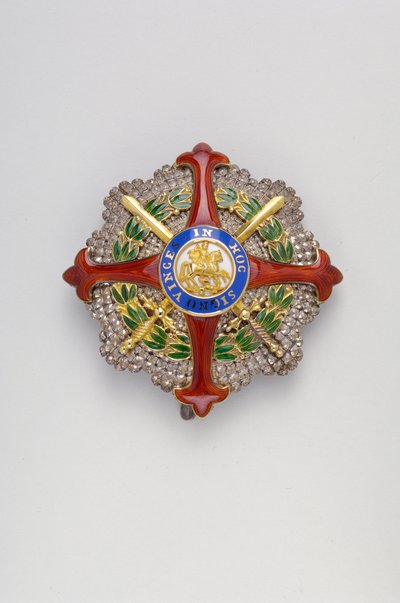 Koninkrijk der Beide Siciliën - Orde van Sint Joris van de Vereniging: plaquette van een ridder groot keten door Anonymous Anonymous