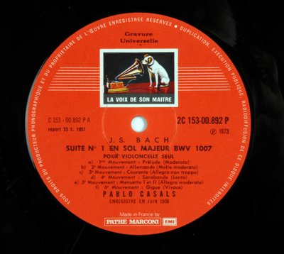 Label van de plaat 33 toeren (vinylplaat) van het merk 