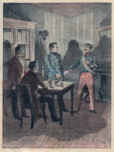 Le jurement (Eed) door Bories - gravure in 