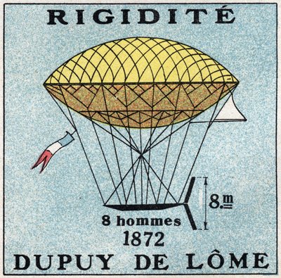 De ballonnen: ballon haubanne door Henri Dupuy de Lome (1816-1885) in 1872 door Anonymous Anonymous
