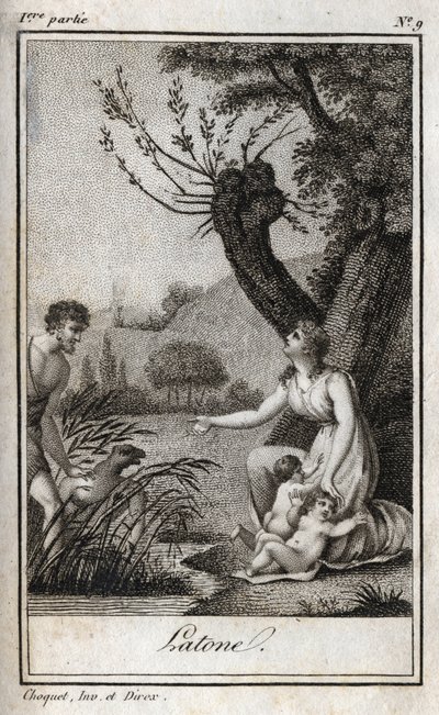 Leto, Letone, Latona. Gravure uit 1819 in 